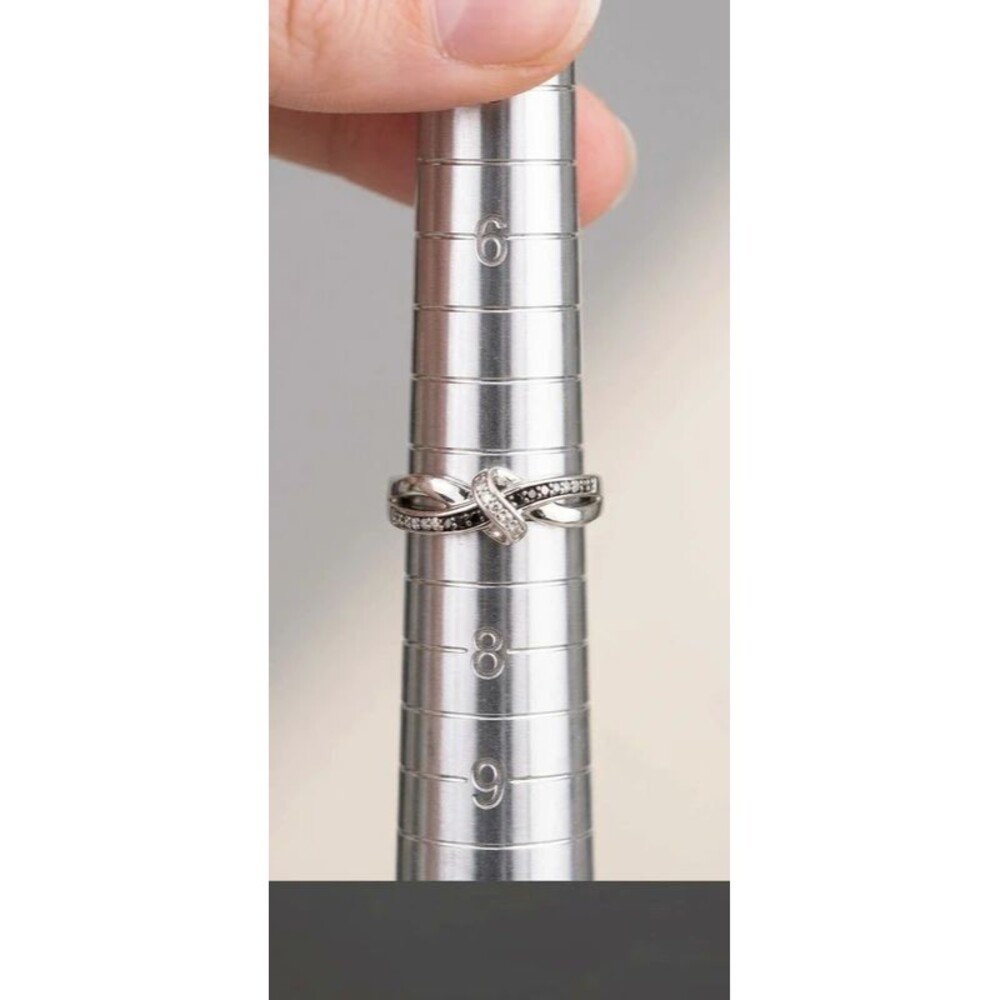 Bypass Crossover w/accent stones  925 Ring